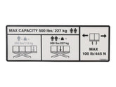 1705638 Decal, Capacity (500Lb -230 Kg) | JLG